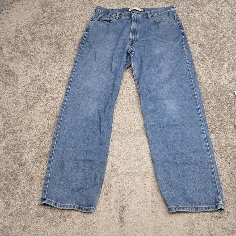 Levis 550 Relaxed Fit Mens Jeans Blue Medium Wash 36x32 Straight Leg Denim